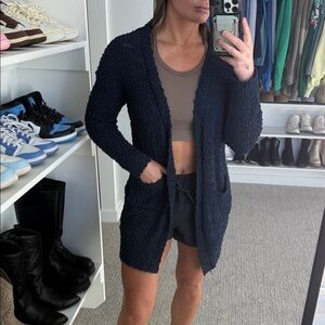 Navy Blue Bubble Cardigan
